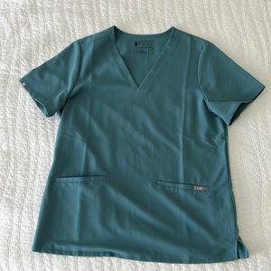 Scrub Top by Figs. Size Large triple pocket.